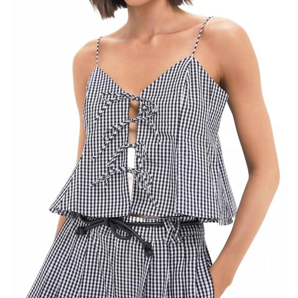 SEA Tops - NEW SEA neci gingham camisole in multi